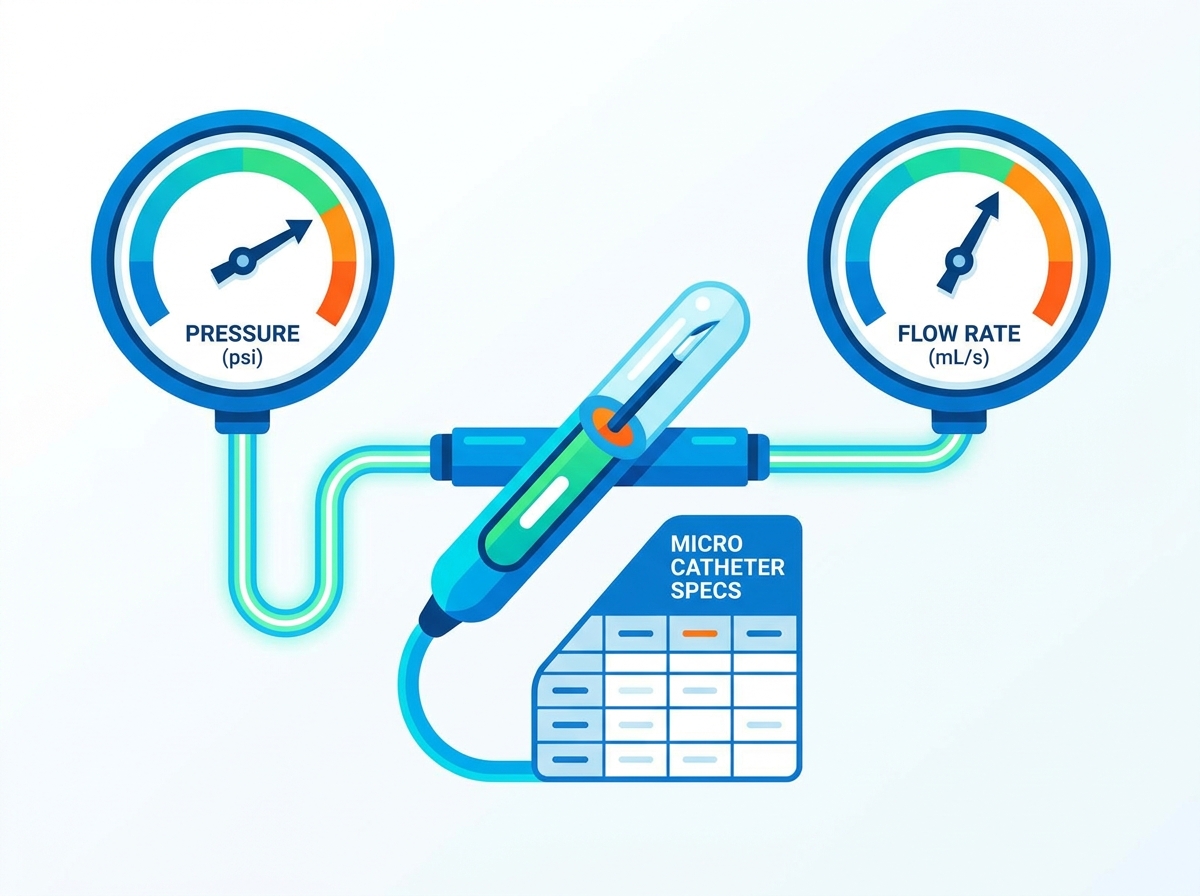 Microcatheter Injection Pressure and Flow Rate